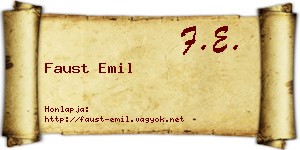 Faust Emil névjegykártya