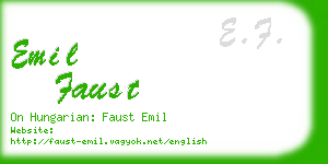 emil faust business card